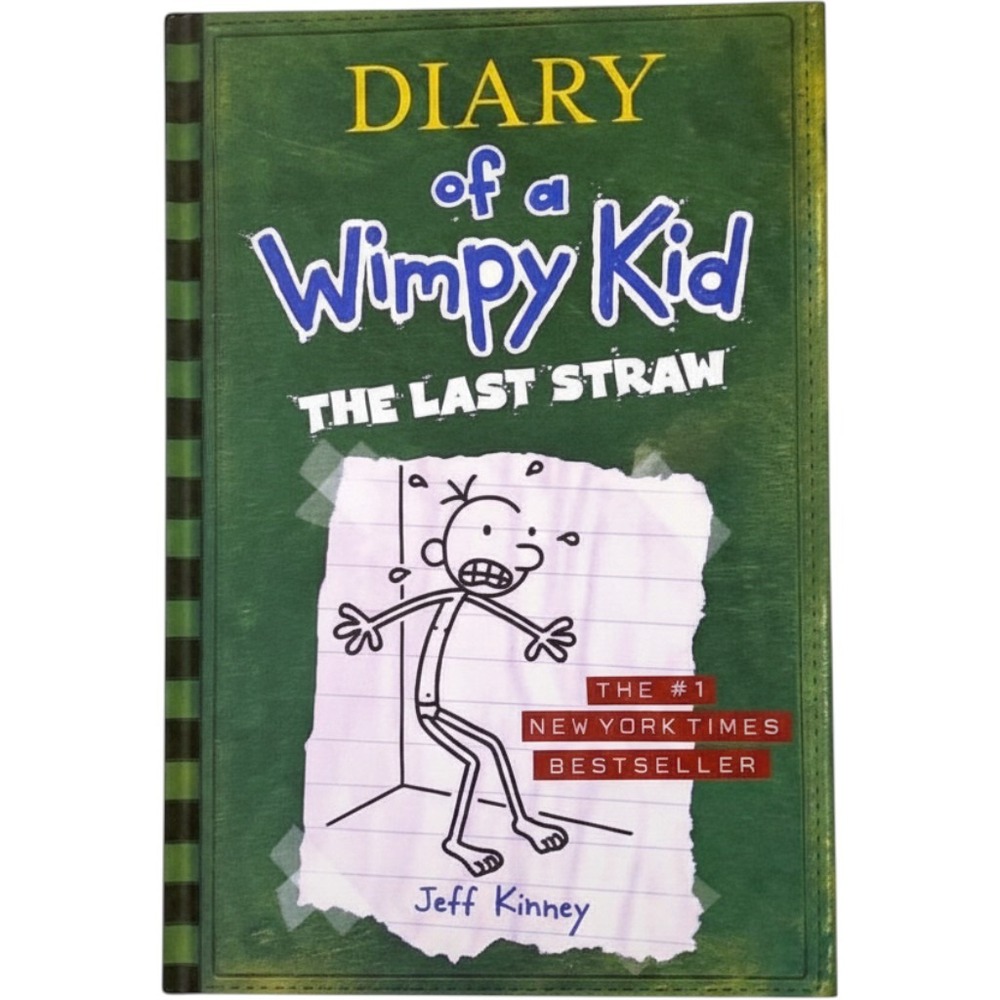 Diary of a Wimpy Kid The Last Straw Hardcover Book 3 Jeff Kinney Green